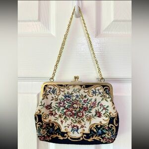 **SOLD** Vintage Floral Tapestry Bag
